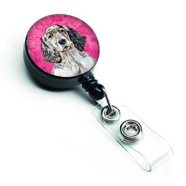 Carolines Treasures Pink English Setter Retractable Badge Reel LH9367PKBR